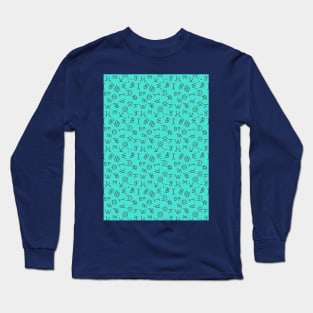 Brands on Turquoise Leather Long Sleeve T-Shirt